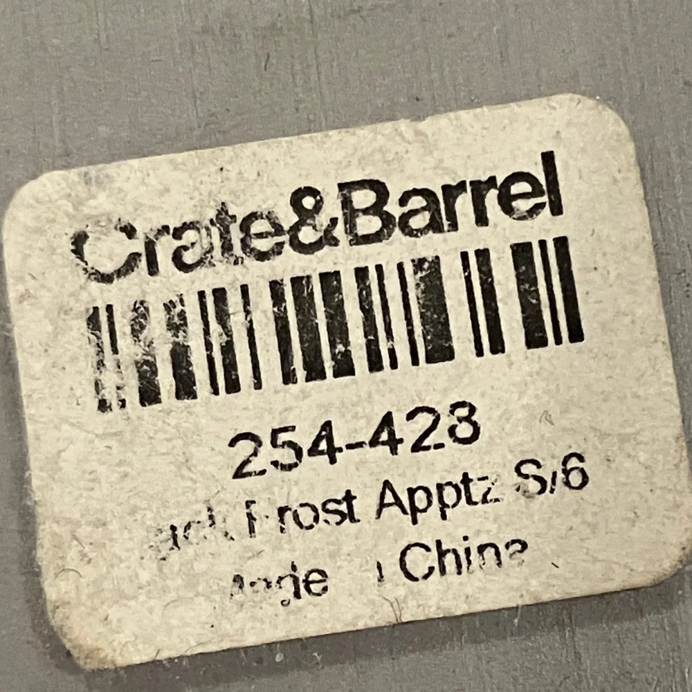 Crate&Barrel | Set of 6 Jack Frost Appetizer Plates
